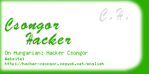 csongor hacker business card